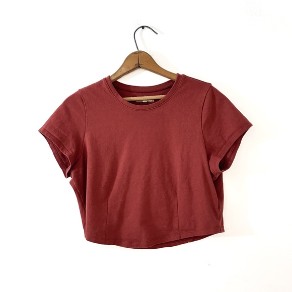 Madewell Dart Heavyweight Jersey Crewneck Tee Antique Rose - Size M - Picture 1 of 7